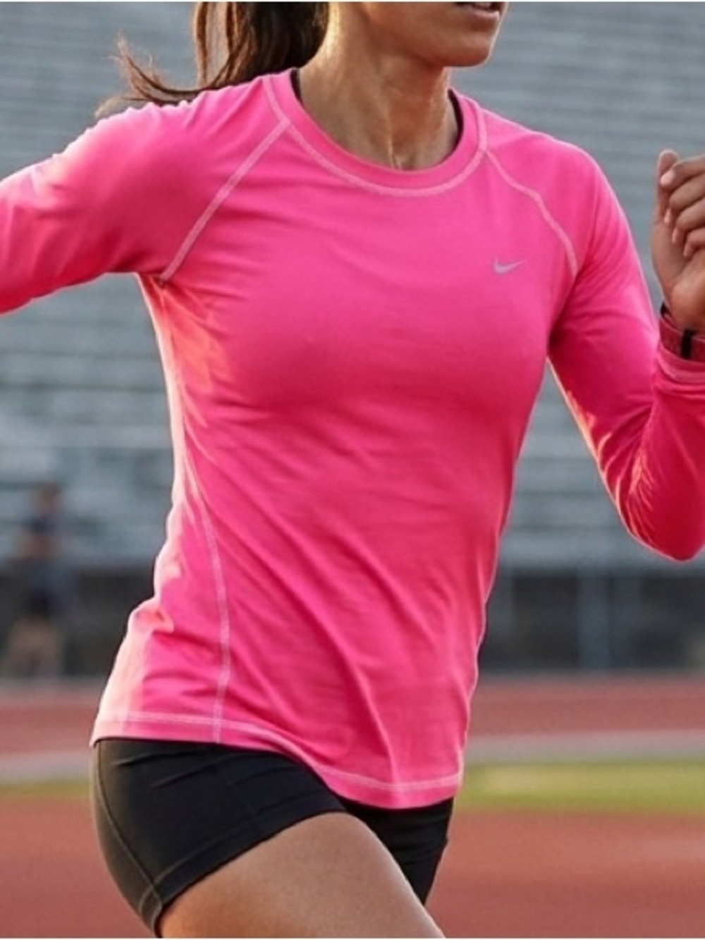 Nike Hot Pink Long-Sleeve Training Top